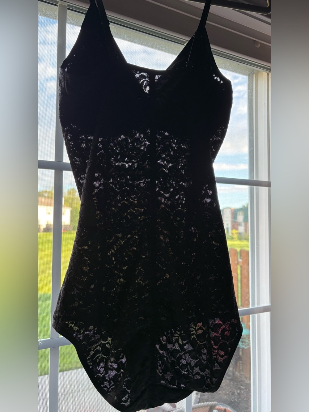 Black Lace One-Piece Bodysuit
